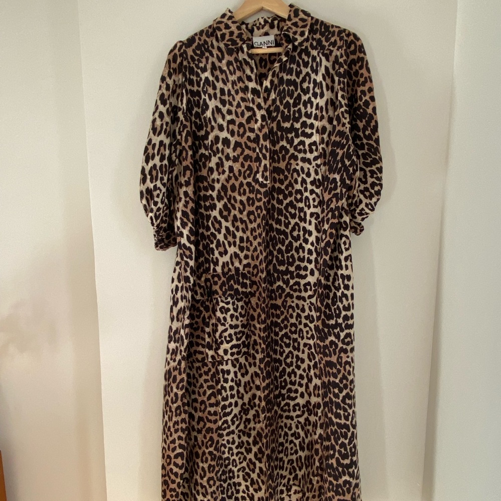 Ganni Leopard Maxi Dress